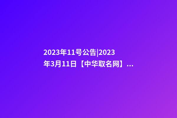 2023年11号公告|2023年3月11日【中华取名网】贵州XXX日杂百货签约-第1张-公司起名-玄机派